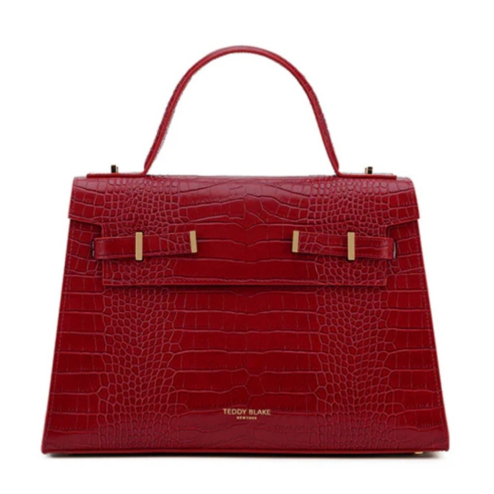 Brand New: Teddy Blake Ava Croco 14in- Dark Red